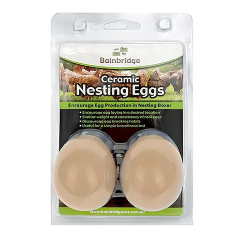 NESTING EGGS POULTRY - CERAMIC (2 PACK)