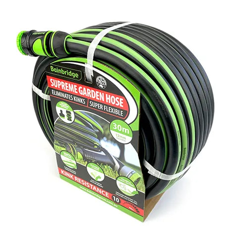 SUPREME NON KINK HOSE W FITTINGS 12MM X 30M